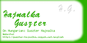 hajnalka guszter business card